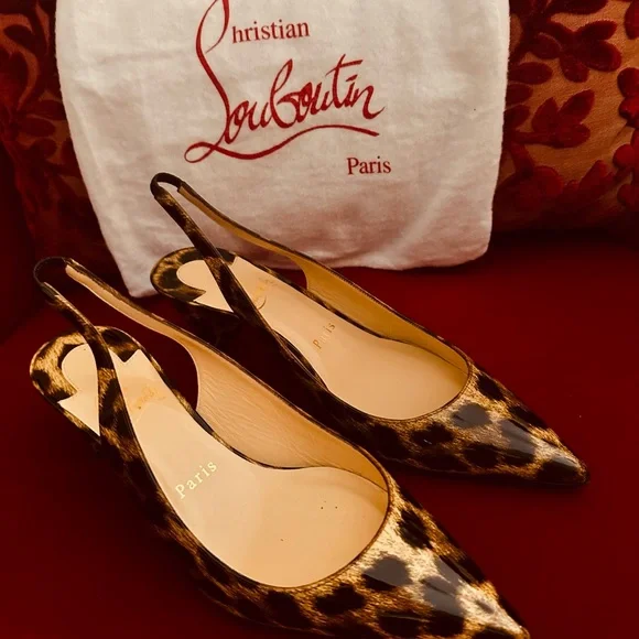 Christian Louboutin Leopard Print Heels - Picture 2 of 8